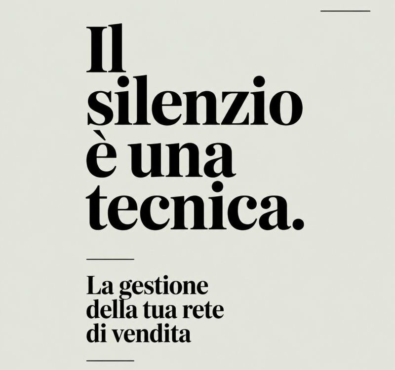 Il silenzio è una tecnica